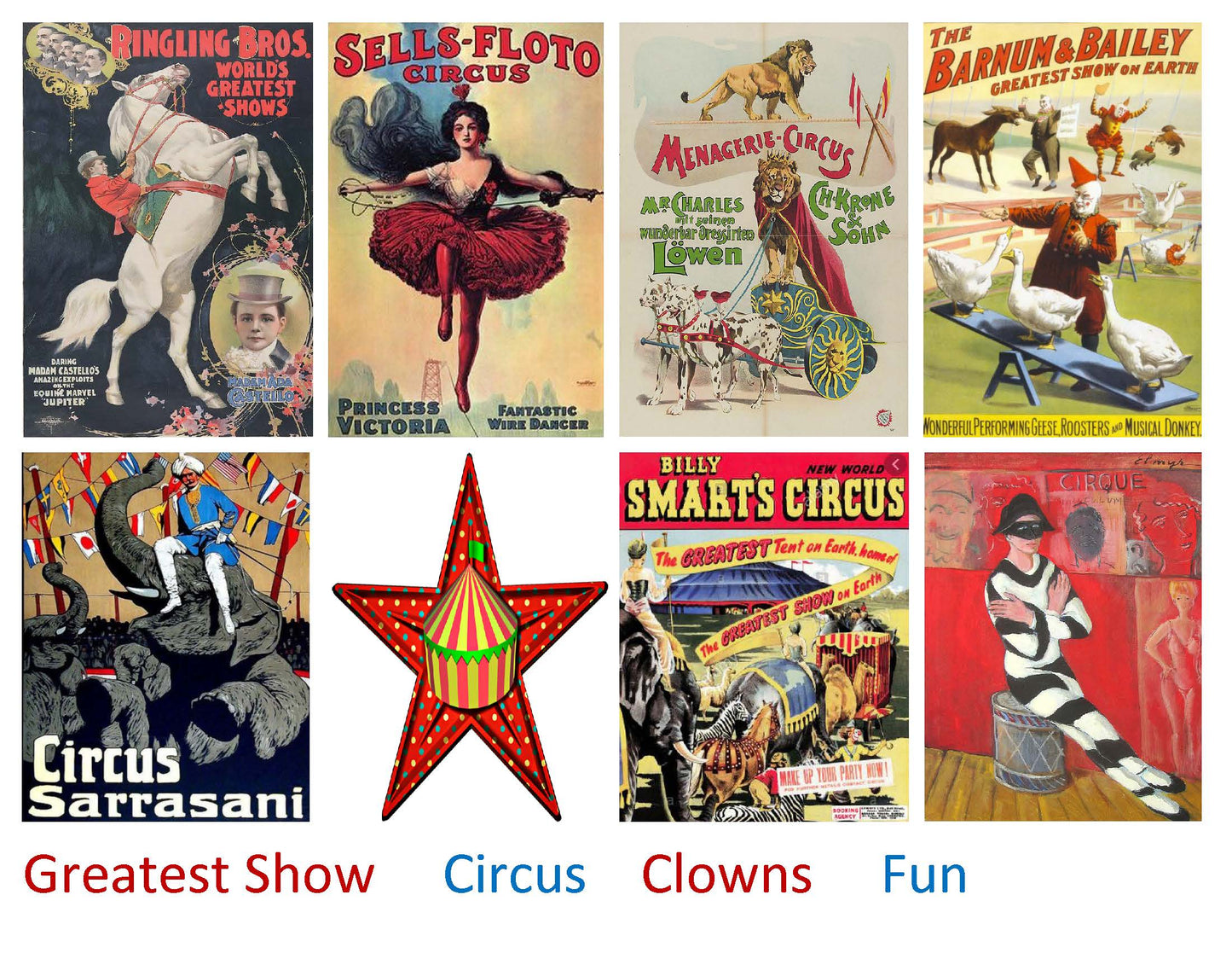Vintage Carnival Sheet